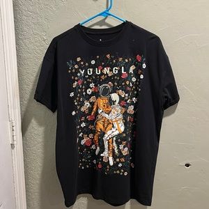 Men’s YoungLA astronaut tee, size small. New, no stains.